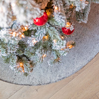Arctic Grey Faux Fur Christmas Tree Skirt - 60